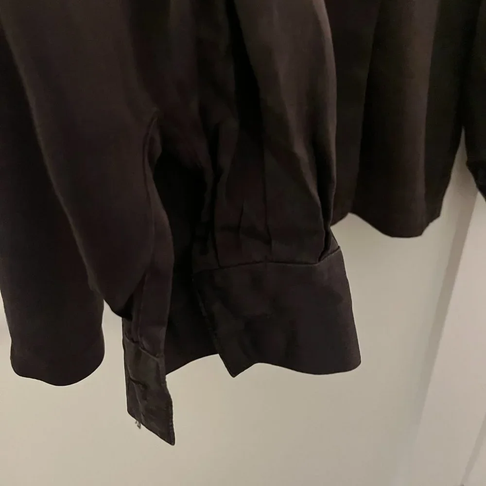Chocolate Brown Button-down Blouse - Picture 6 of 6
